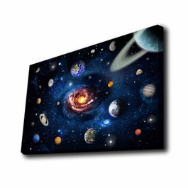 Wallity Lienzo Decorativo Iluminado con LED Multicolor 45 x 70 cm